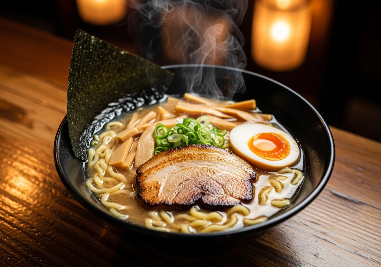 職人が仕上げたラーメンの一杯